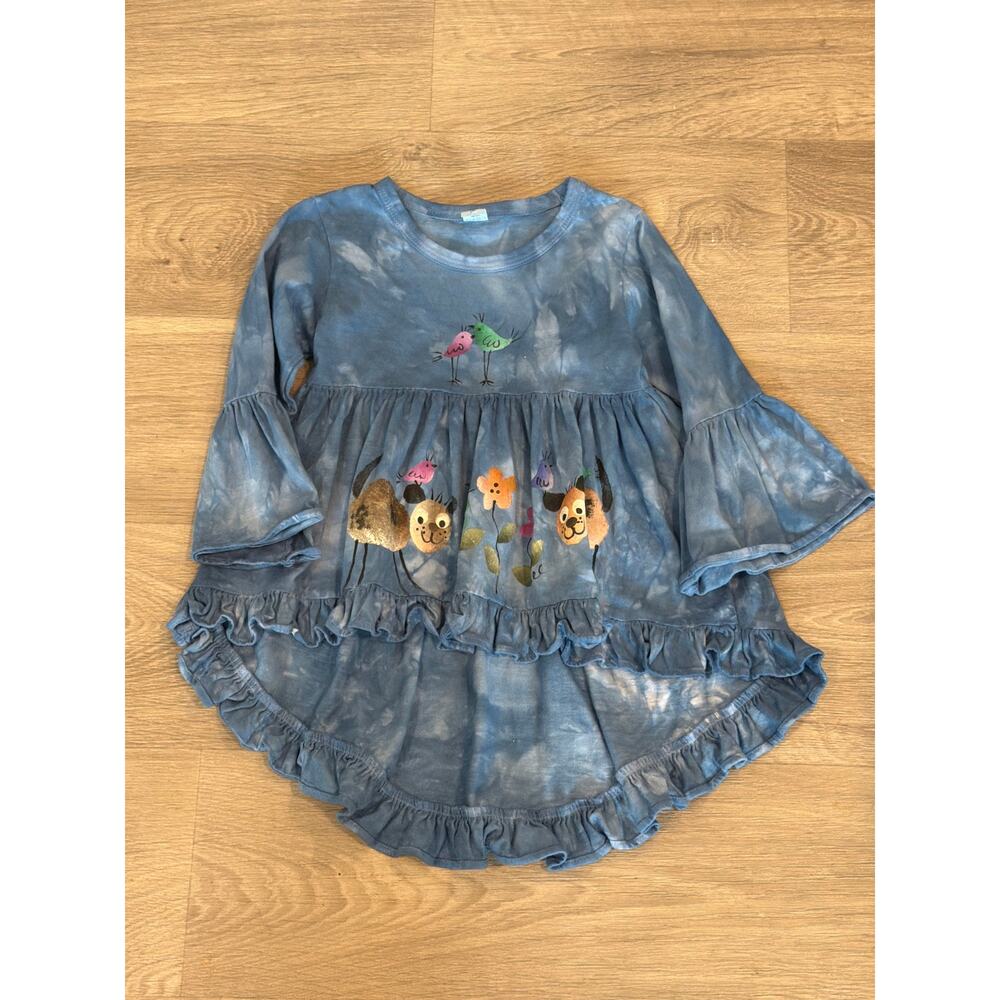 Toddler girls size 3/4 hand painted tie dye dress